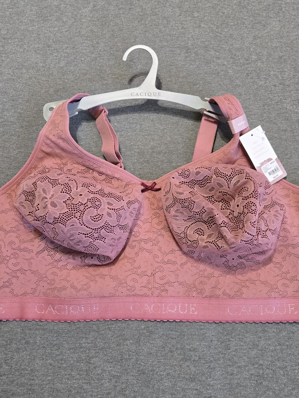 NWT Cacique The Cotton Collection Bra 48DDD Unlined Full-coverage No Wire Pink